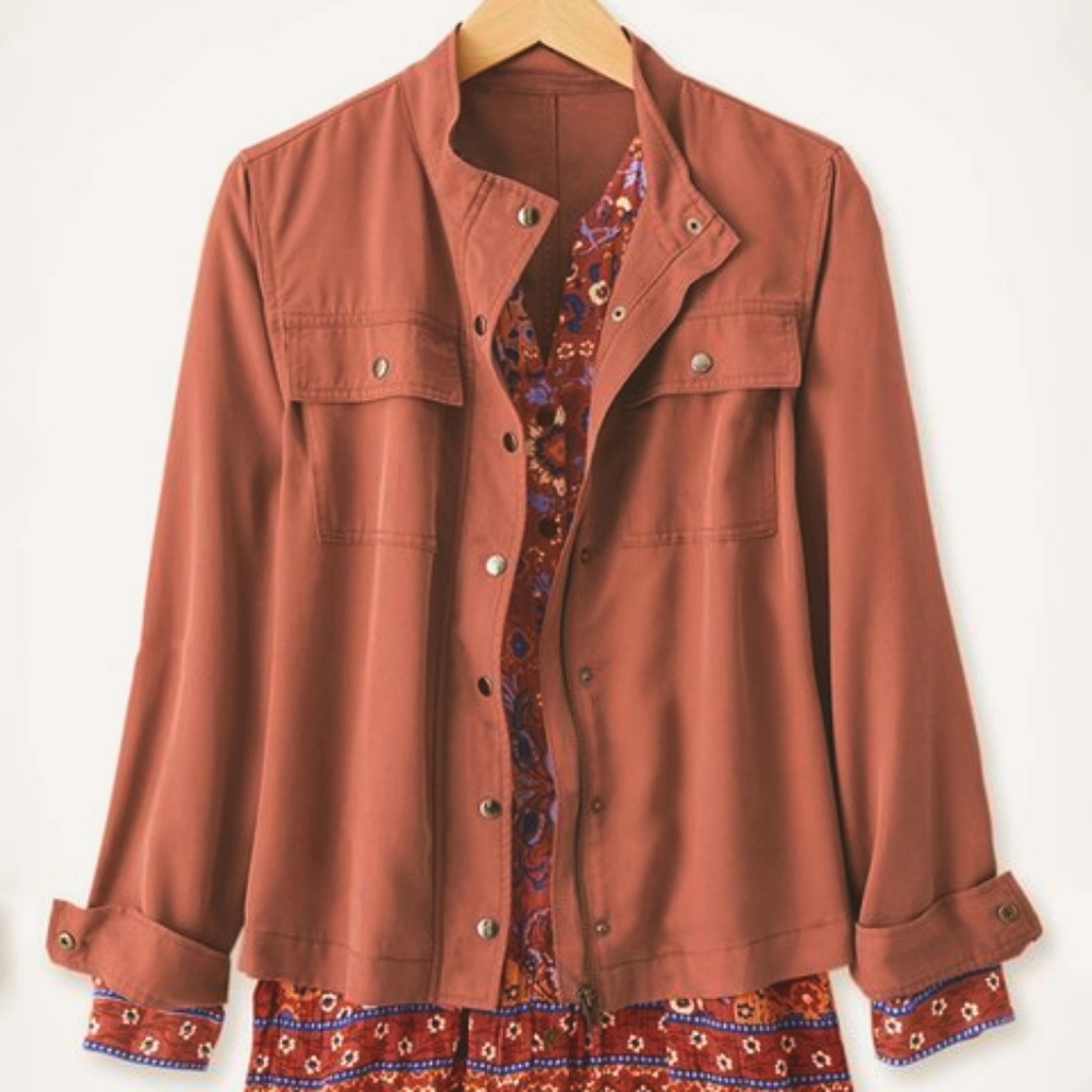 Coldwater Creek World Traveler Snap front Jacket